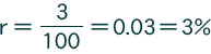 r=3/100=0.03=3%